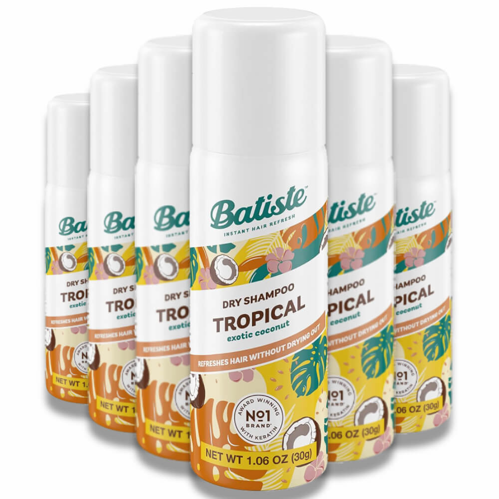Batiste Dry Shampoo Tropical Exotic Coconut 1.06 oz (30g) - 6 Pack Contarmarket