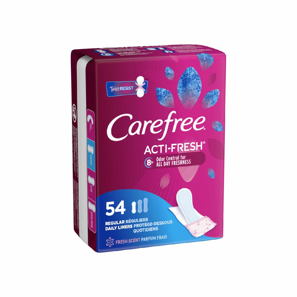 Carefree Actifresh Panty Liners, Regular To Go Unscented (216 ct.) - 4 Pack