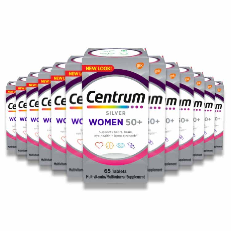 Centrum Pic Centrum Silver Women 50+ Multivitamin - 65 Tablets - 12 Pack – Contarmarket
