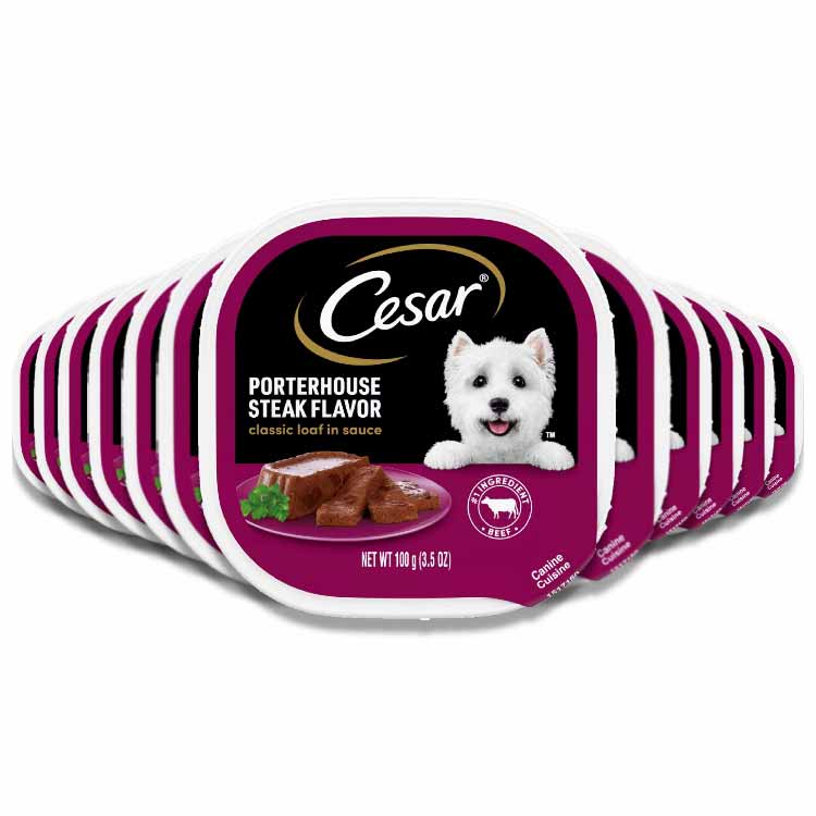 Cesar - Loaf in Sauce Porterhouse Beef Flavor Adult Wet Dog Food - 3.5 Oz - 24 Pack