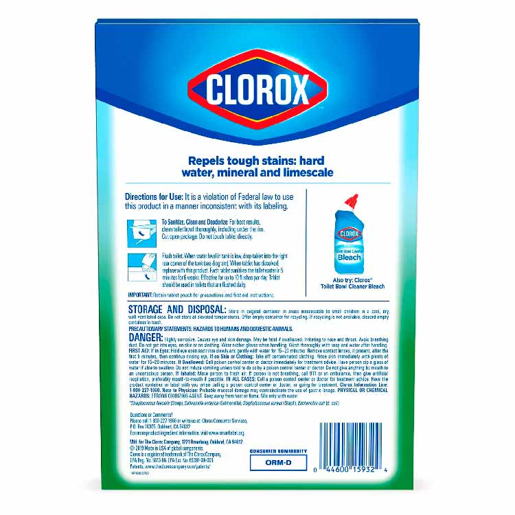 Clorox Automatic Toilet Bowl Cleaner Tablets With Bleach - 6 Ct