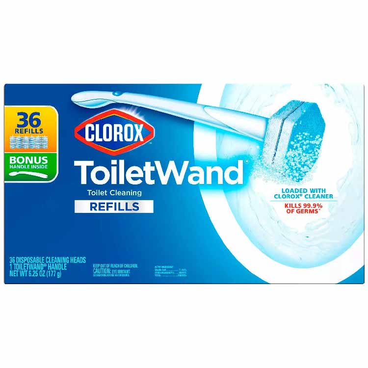 Clorox ToiletWand Disposable Toilet Cleaning System, 36 Disinfecting Refill Heads