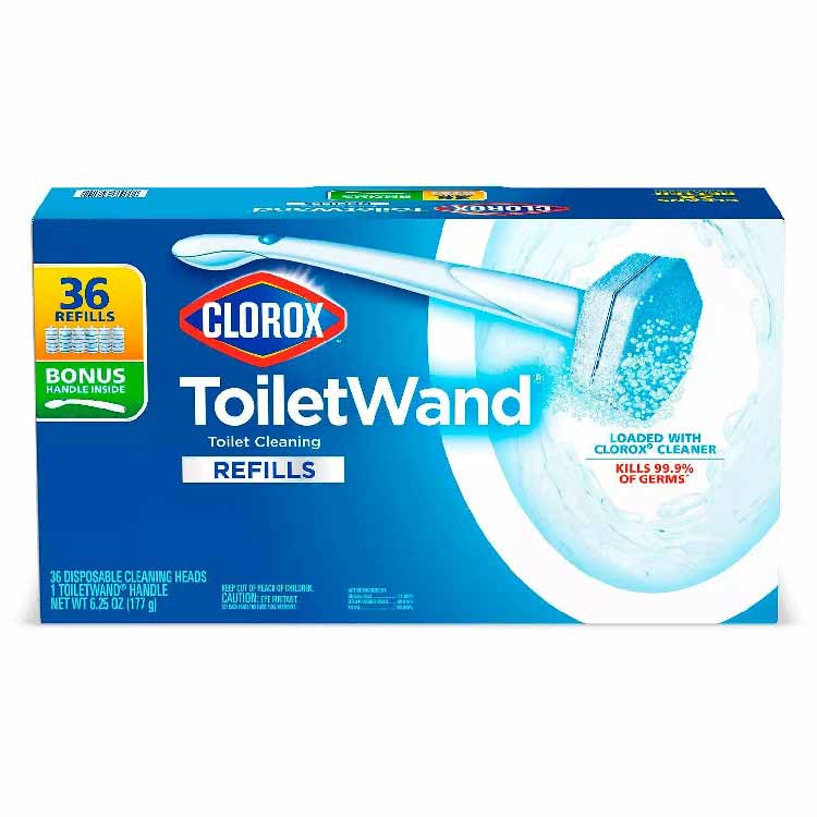 Clorox ToiletWand Disposable Toilet Cleaning System, 36 Disinfecting Refill Heads