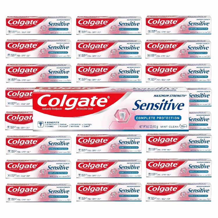 Colgate Sensitive Toothpaste, Complete Protection, Mint - 6 Oz - Wholesale- 24 pack