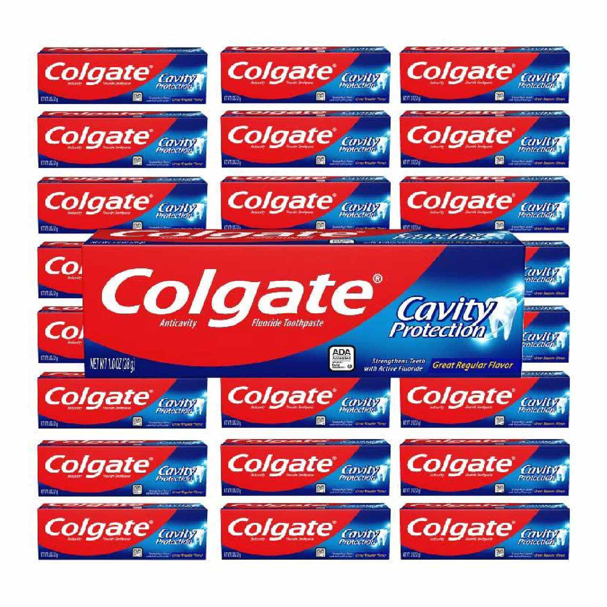 Colgate Cavity Protection Toothpaste w/Fluoride, Great Regular Flavor - 1 oz - 24 pack