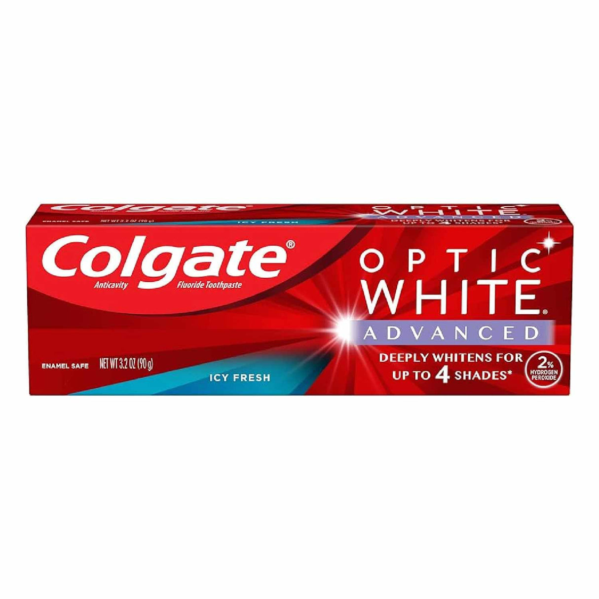 Colgate Optic White Advanced Whitening Toothpaste - Icy Fresh - 3.2oz - 24 Pack