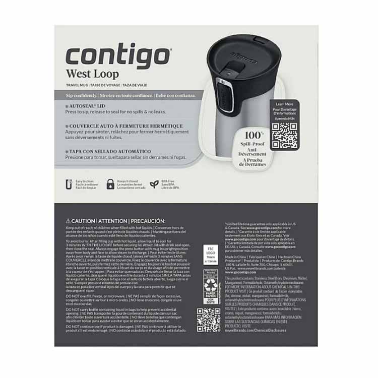 Contigo - AUTOSEAL West Loop Vacuum-Insulated 16 oz. Stainless Steel Travel Mug with Lid - 2 Pack