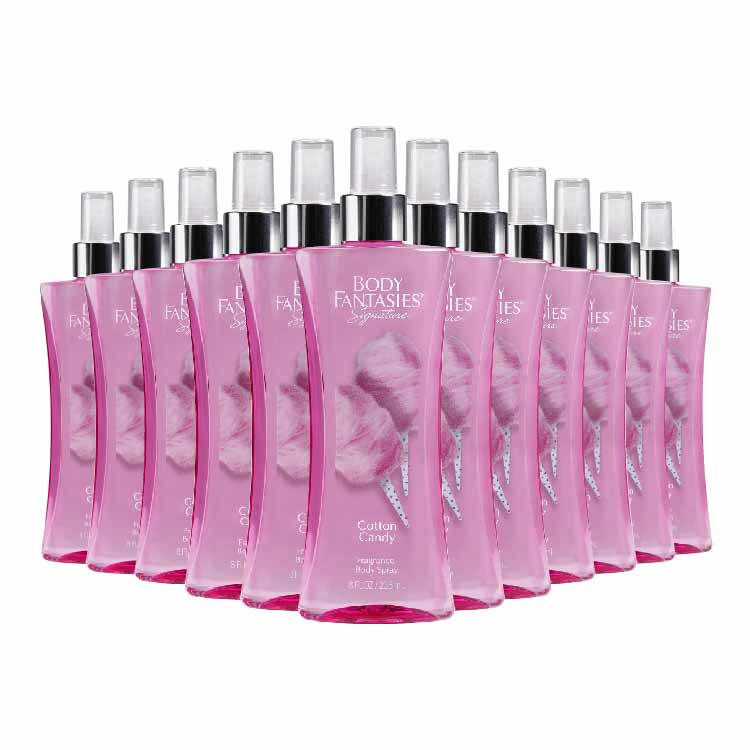 Body Fantasies Signature Cotton Candy by Parfums De Coeur Body   8 oz - 12 Pack