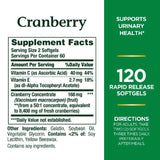 Nature's Bounty Cranberry Fruit 4200mg Plus Vitamin C, 120 Softgels- 12 Pack