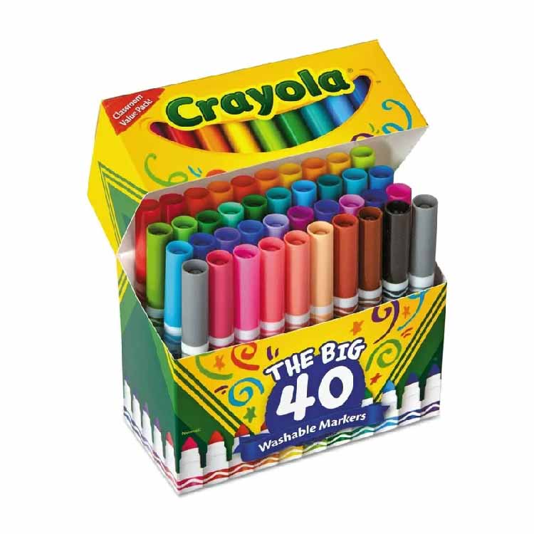 Crayola - The Big 40 Washable Markers - 40 Set