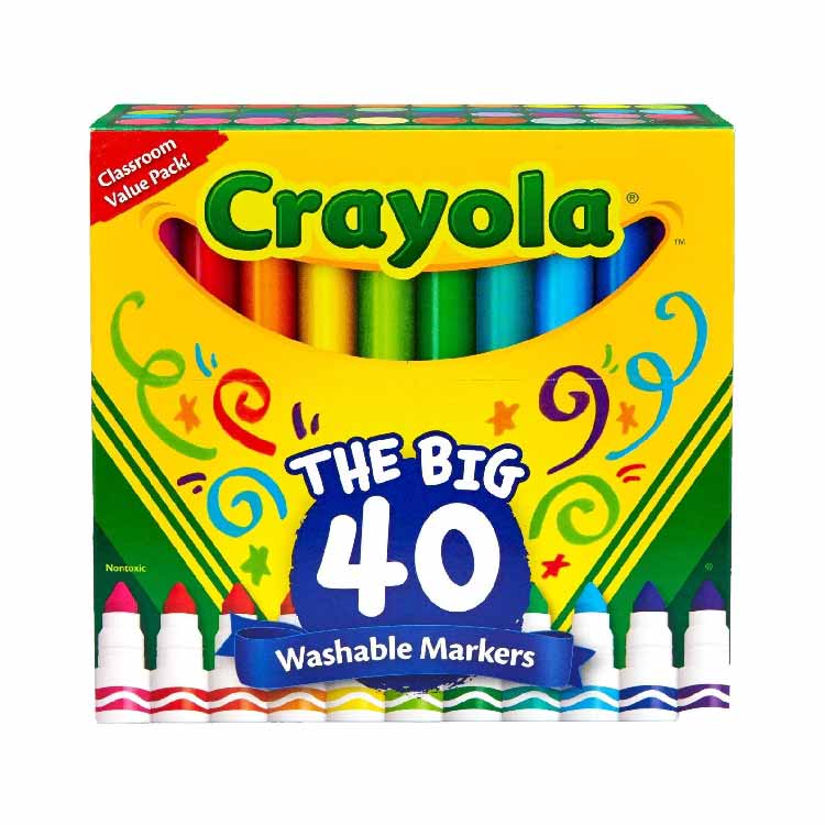 Crayola - The Big 40 Washable Markers - 40 Set