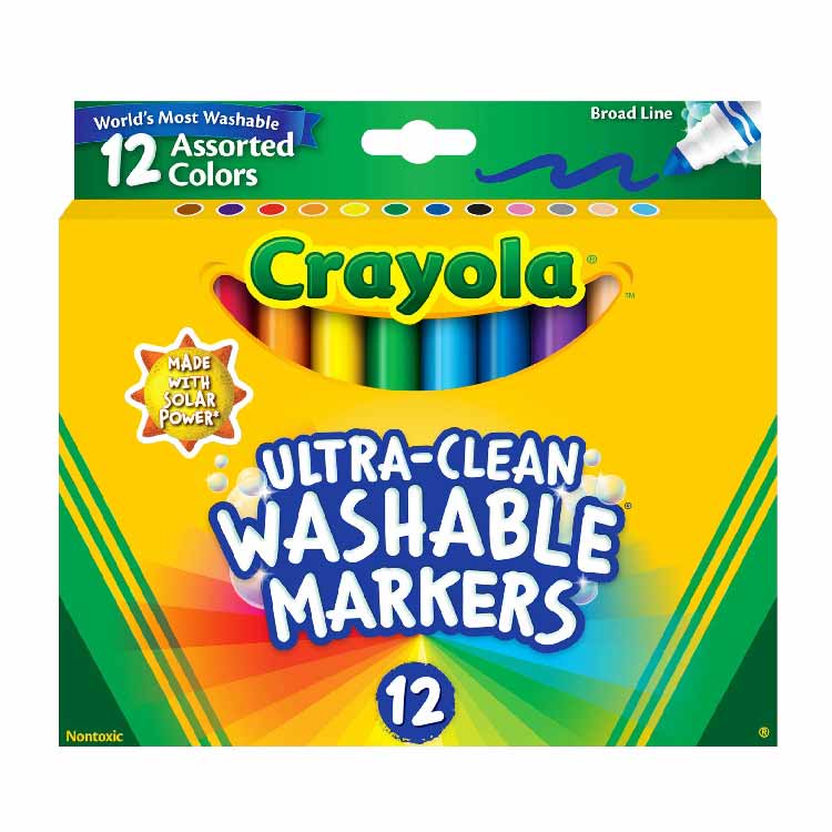 Crayola - Ultra Clean Washable Markers - 12 Set