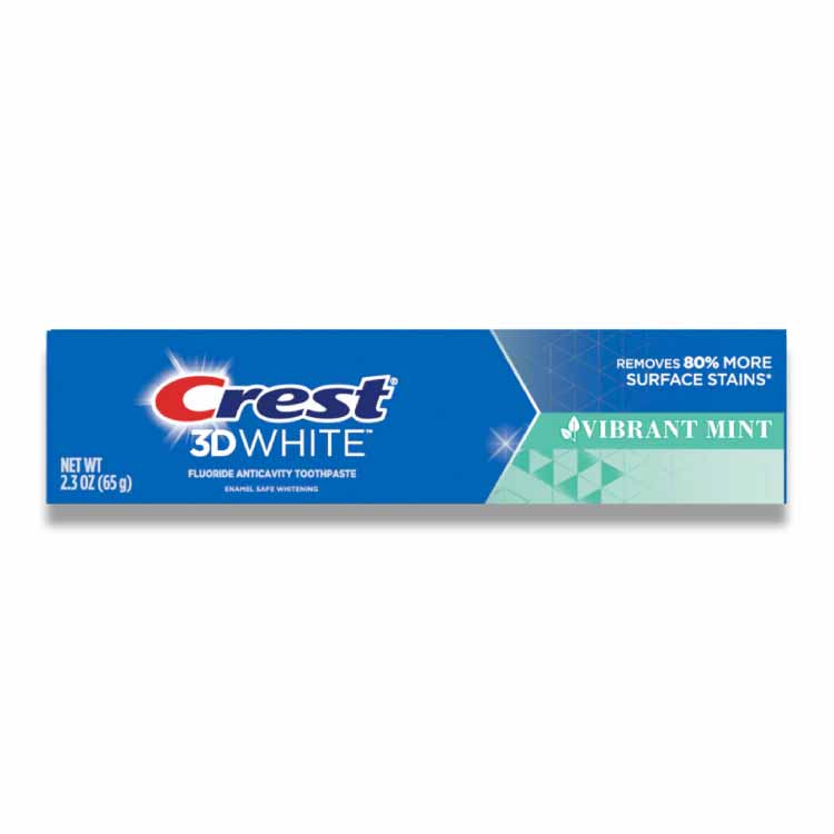 Crest - 3D White Vibrant Mint Toothpaste - 2.3 Oz - 24 Pack