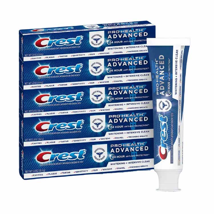 Crest Targeted Clean Crest Pro-Health Advanced Whitening + Intensive Clean Toothpaste, 5.8 ...