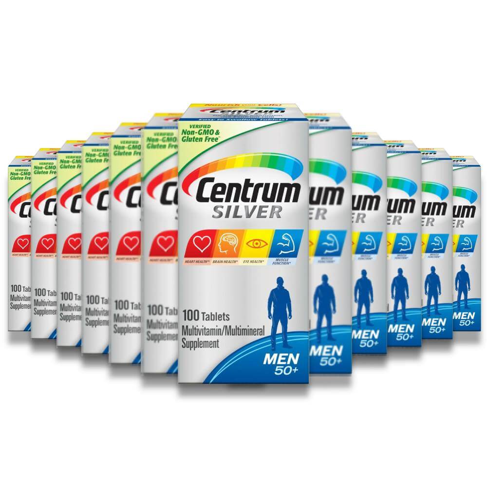 Centrum Silver Men 50+ Multivitamin - 100 Tablets - 12 Pack Contarmarket