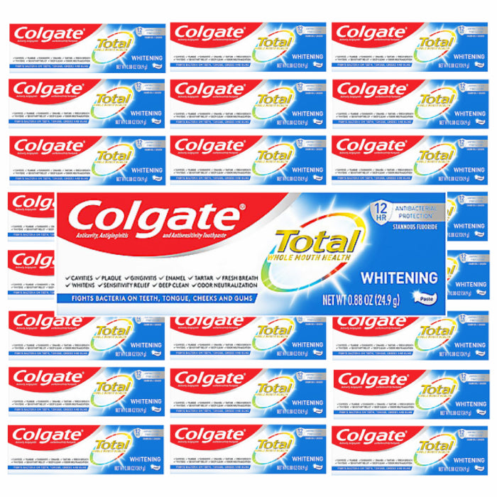 Colgate Total Whitening Toothpaste - 24 Pack (0.88 oz) Contarmarket