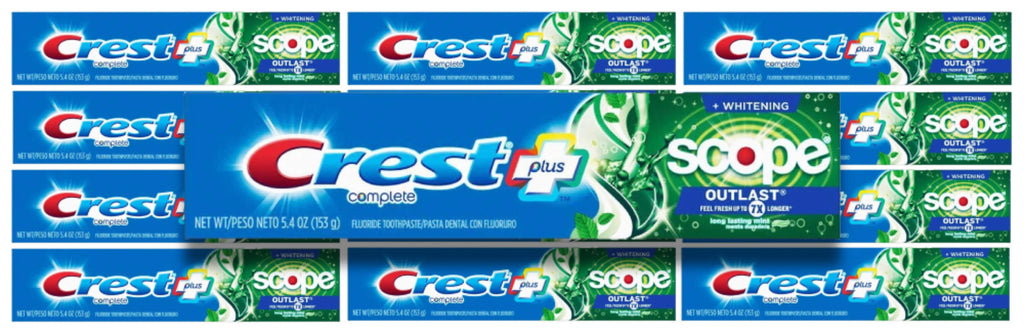 Crest Complete Whitening Scope Outlast Toothpaste, Mint - 5.4 oz - 12 Pack Contarmarket