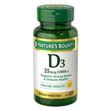 Nature’s Bounty Vitamin D3 25 Mcg 1000 IU, 120 Rapid Release Softgels - 12 Pack