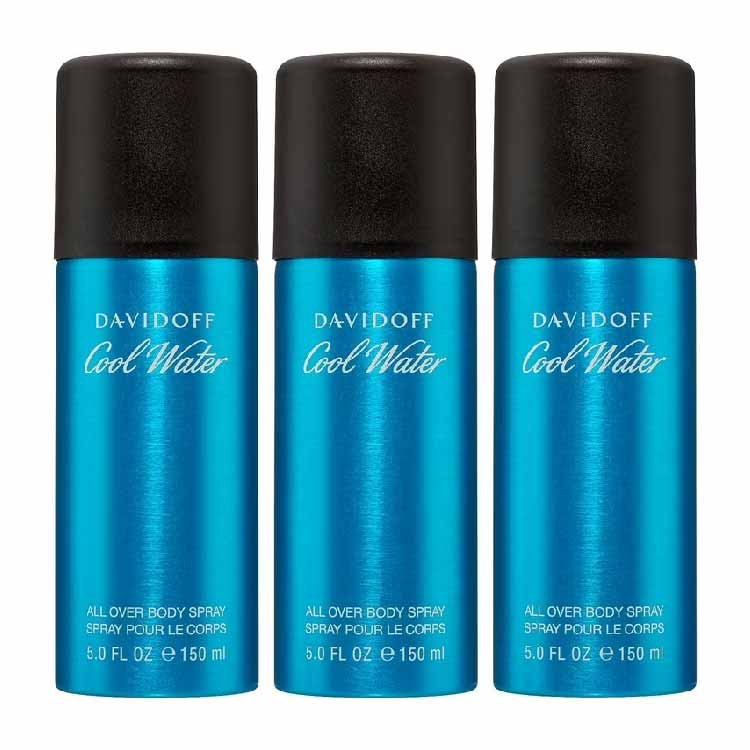 Davidoff Cool Water Body Spray - 5.0 Oz - 3 Pack