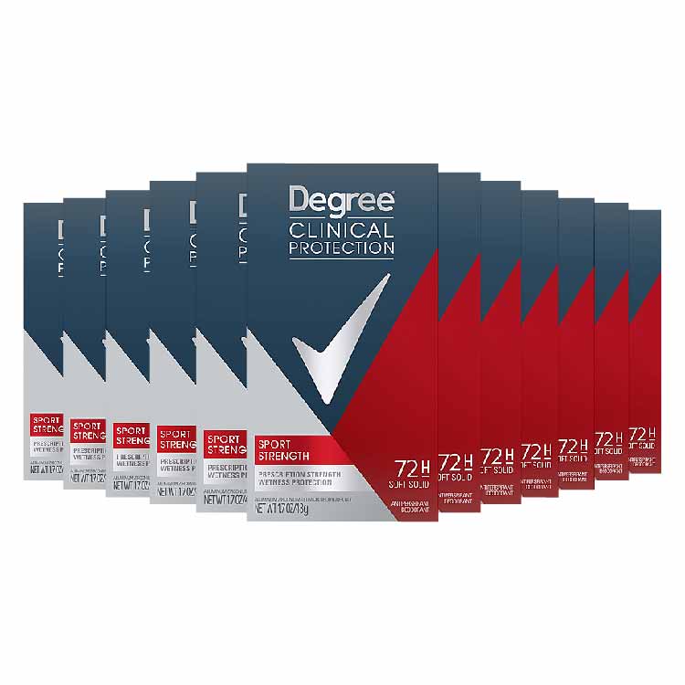 Degree Men Clinical Protection Anti-Perspirant Sport  Strength - 1.7 Oz - 12  Pack