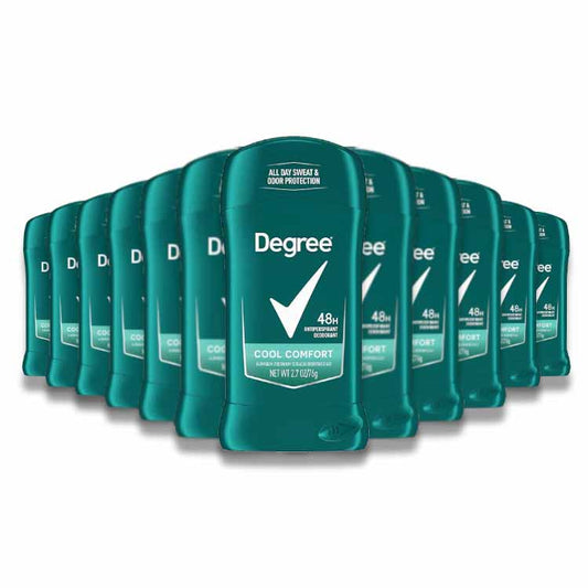 Degree Men Antiperspirant Deodorant Invisible Solid, Cool Comfort - 2.7 oz - 12 Pack