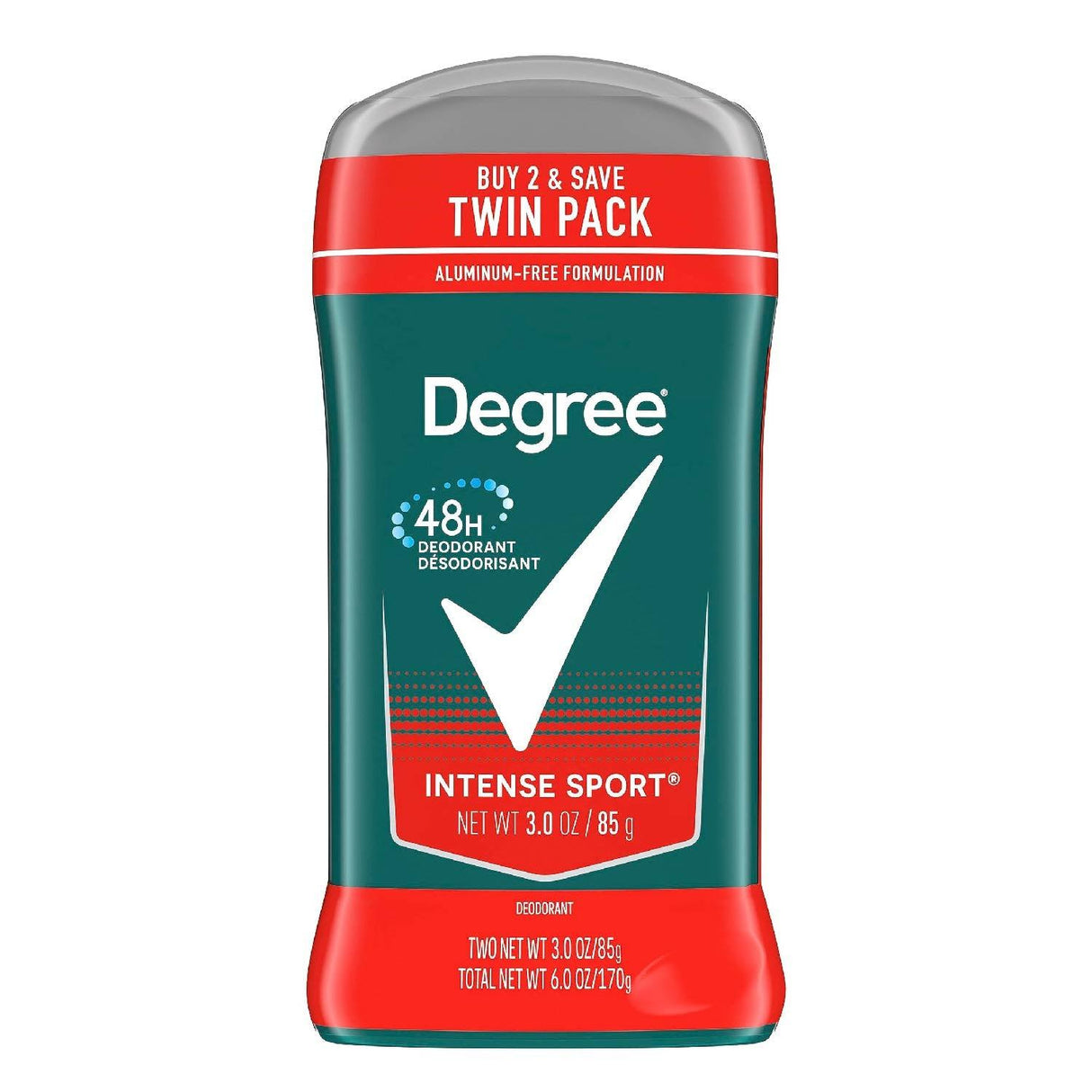 Degree® Intense Sport Deodorant  48-Hour Odor Protection - 3.0 Oz - TWIN PACK- 6 Pack