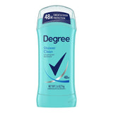 Degree Women Deodorant Invisible Solid, Shower Clean - 2.6 Oz - 12 Pack