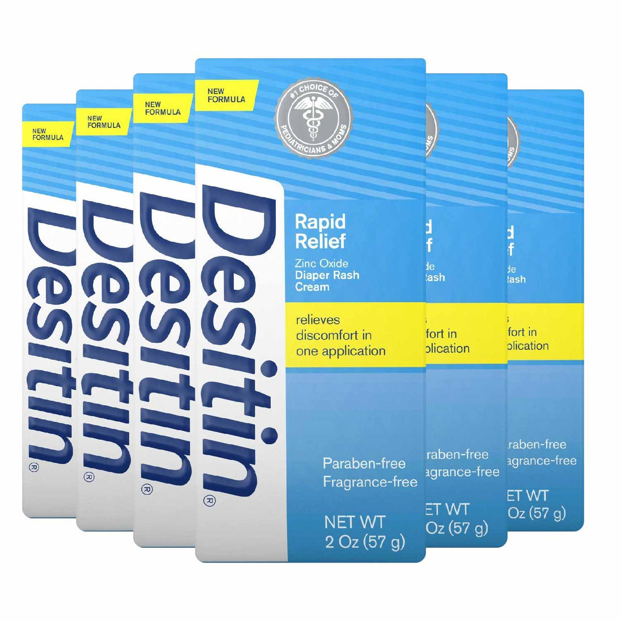 Desitin Rapid Relief Creamy Diaper Rash Ointment - 2oz - 6 Pack - OPEN BOX