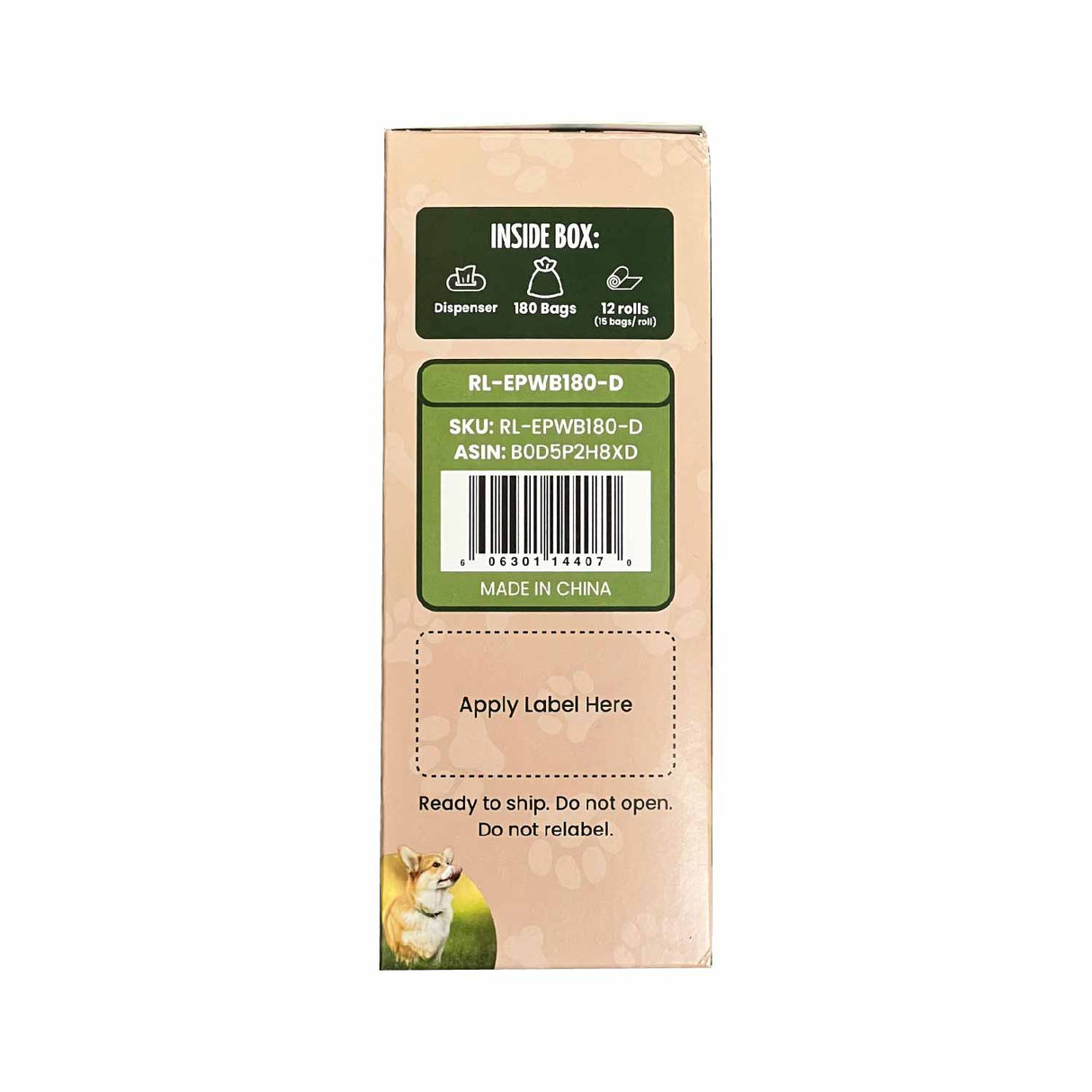 Reli - Eco-Friendly Dog Poop Bags - 180 Bags + Dispenser