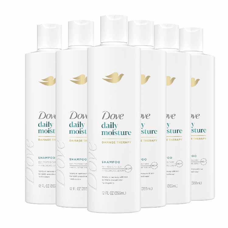 Dove - Daily Moisture Shampoo 12 oz - 6 Pack