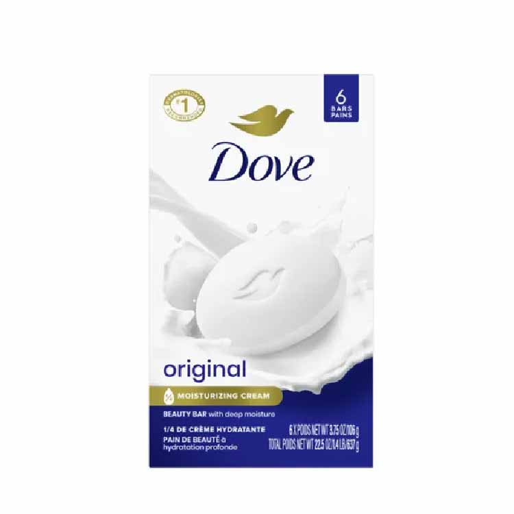 Dove Beauty Bar Soap, White - 3.75 Oz, 6 Ea - 12 Pack (72 ct)