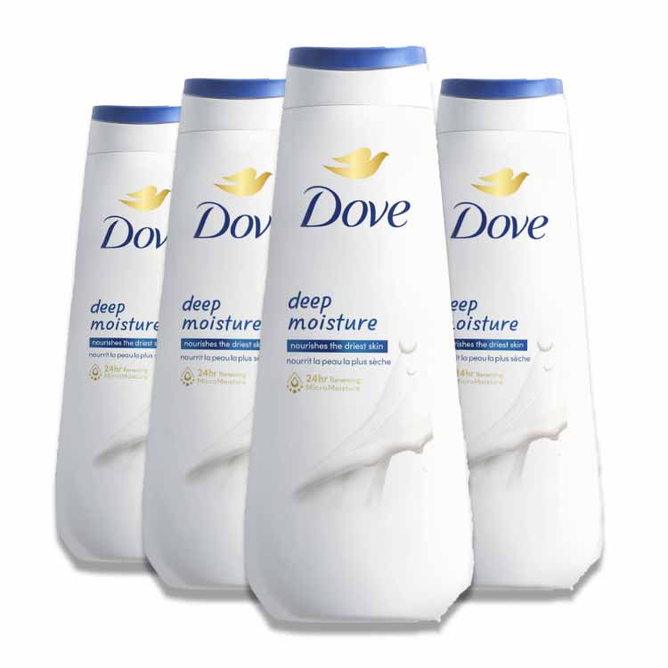 Dove - Body Wash, Nourishes The Driest Skin, Deep Moisture - 20 Oz - 4 Pack