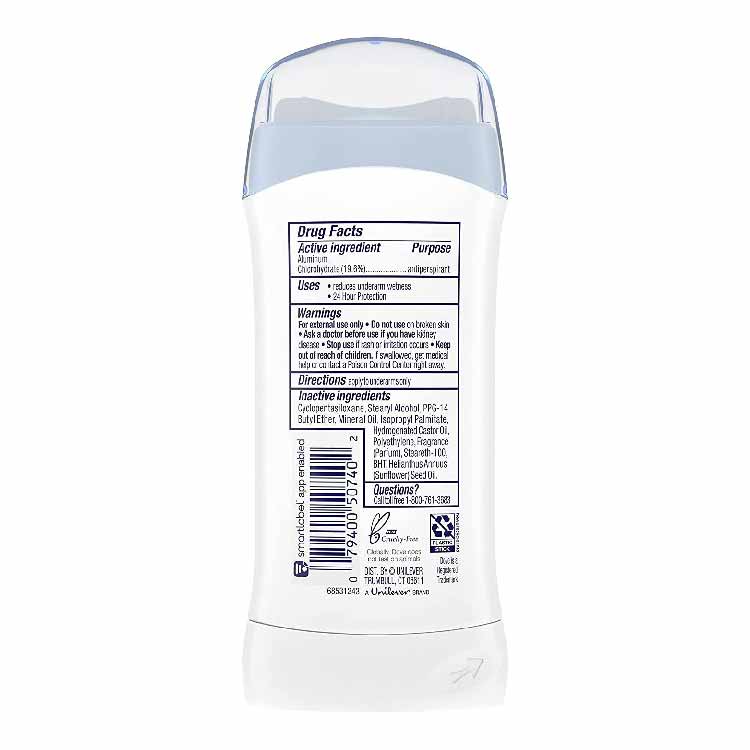 Dove - Invisible Solid Antiperspirant  Deodorant stick for women Sensitive - 2.6 oz - 6 Pack - OPEN BOX