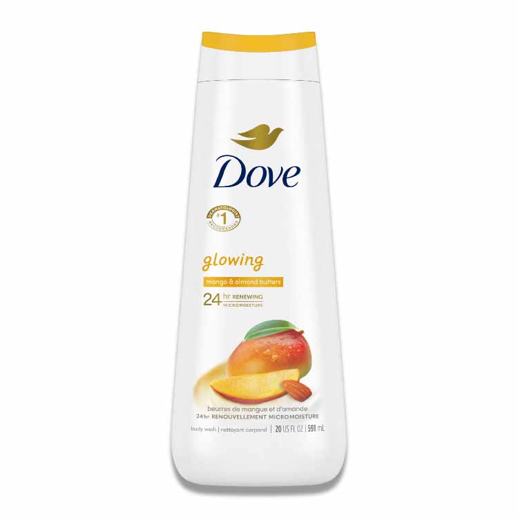 Dove - Glowing Body Wash with Mango and Almond Butter - 20 Oz - 4 Pack