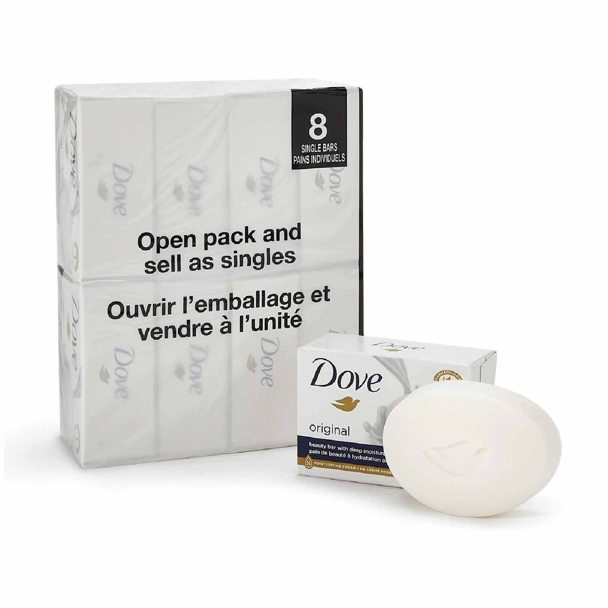 Dove - Original White Soap Bar - 3.17 oz  - 8 Pack