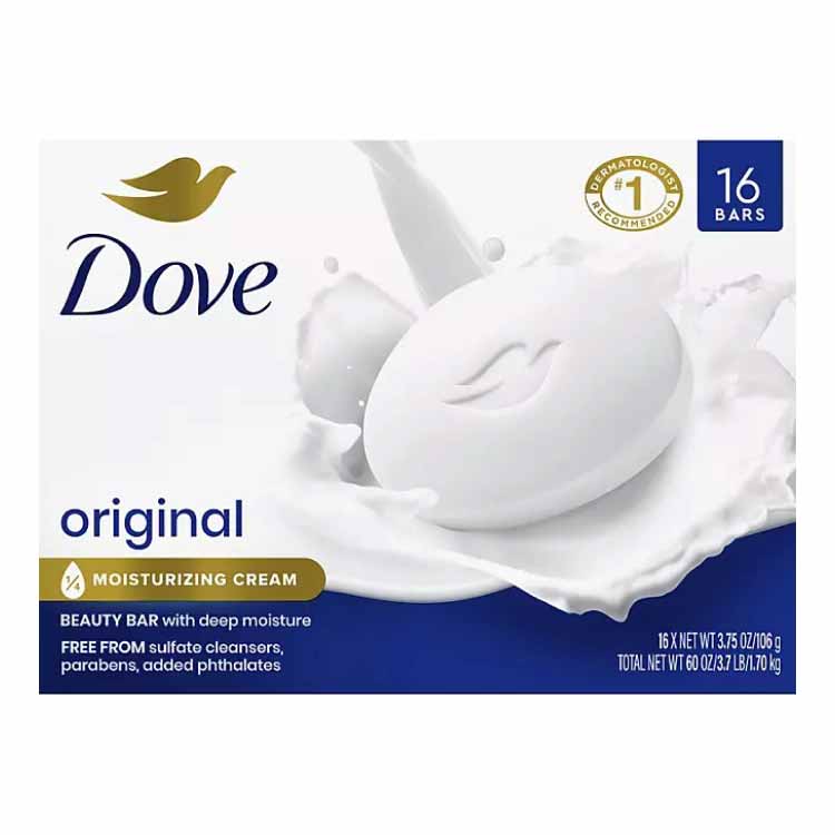 Dove - Beauty Bar Soap, Original White - 3.75 Oz - 16 Ct