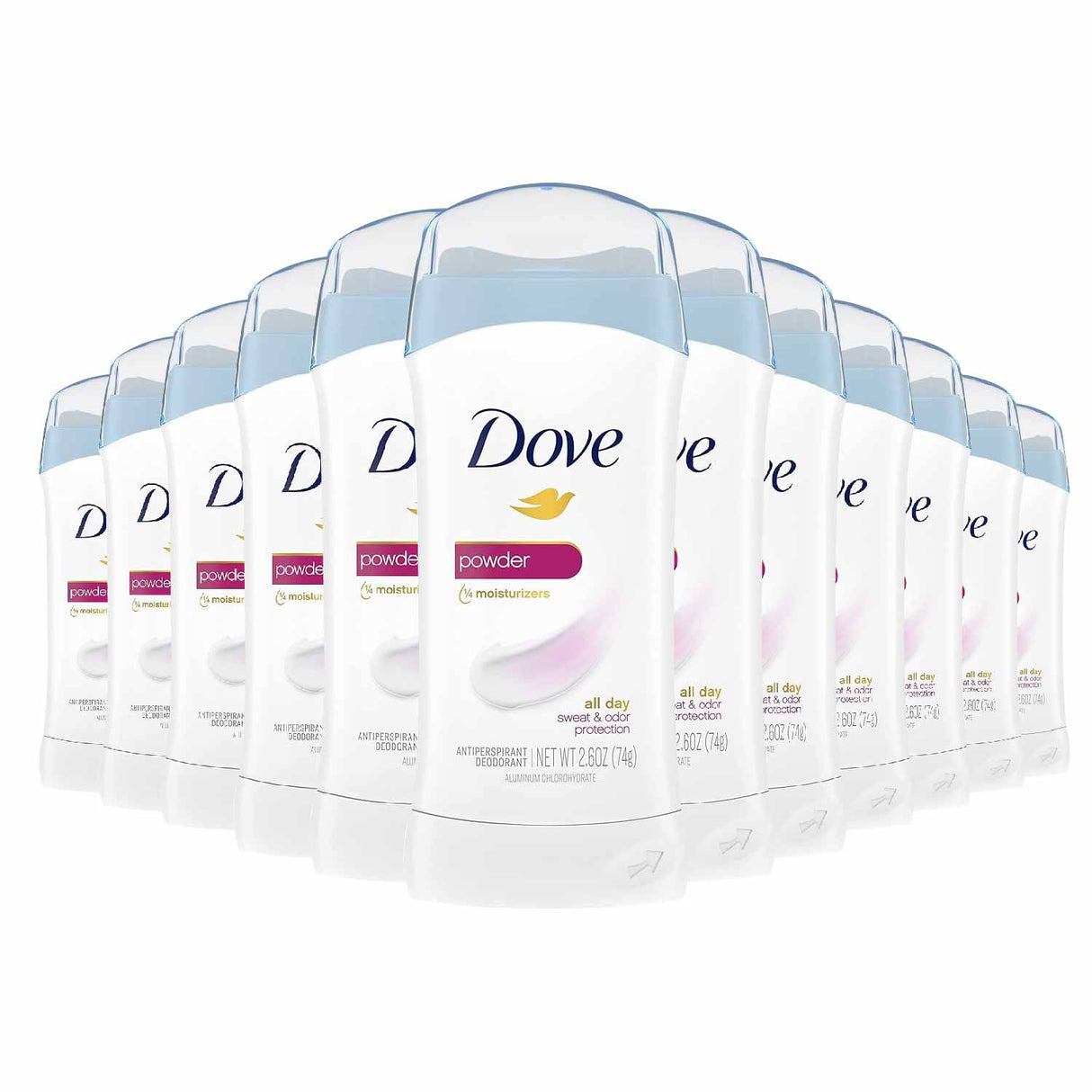 Dove Powder Invisible Solid Anti-perspirant/ Deodorant  - 2.6 Oz Each - 12 Pack