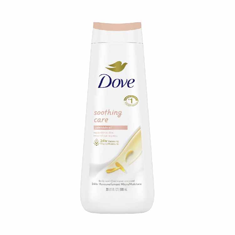 Dove - Soothing Care Body Wash with Calendula Infused Oils - 20 Oz - 4 Pack