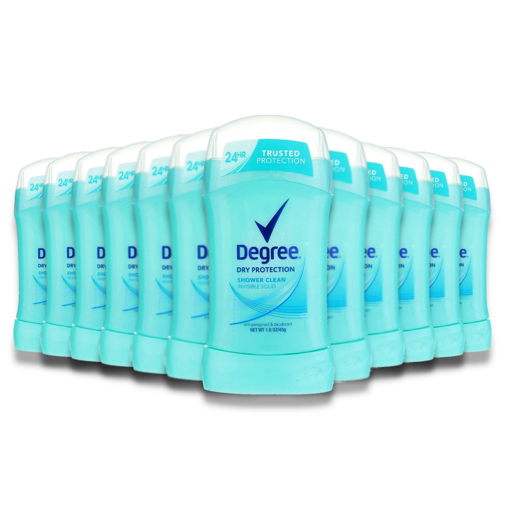 Degree Shower Clean Antiperspirant Deodorant Stick - 1.6 oz, 12 Pack Contarmarket