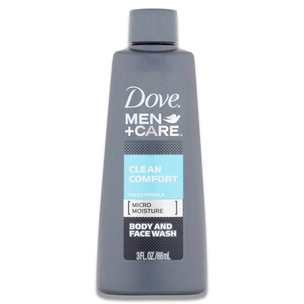 Dove Care Body and Face Wash, Clean Comfort for Men - 3 oz - 24 Pack Contarmarket