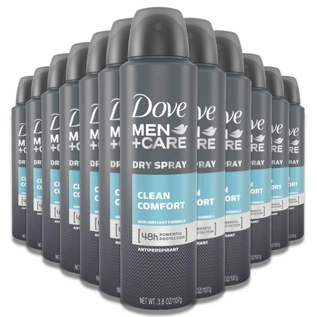 Dove Antiperspirant for Men Clean Comfort - 3.8 oz - 12 Pack Contarmarket