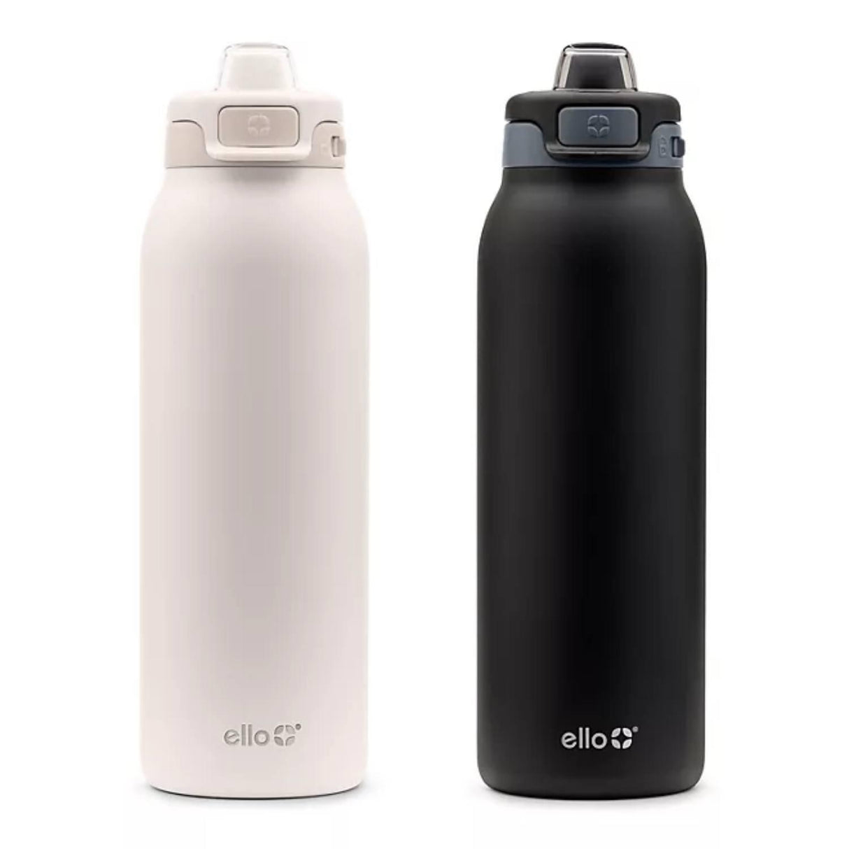 Ello Pop & Fill - Stainless Steel Water Bottle with QuickFill Technology (Assorted Colors) - 32 Oz - 2 Pack