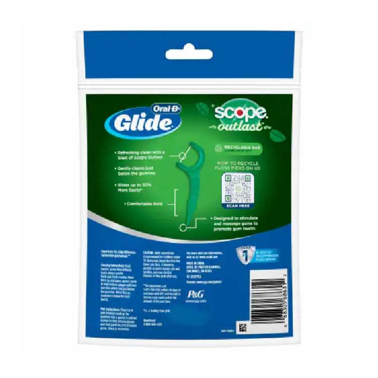 Oral-B Glide Floss Picks, Scope Outlast (75 ct., 4 pk.) 300 ct