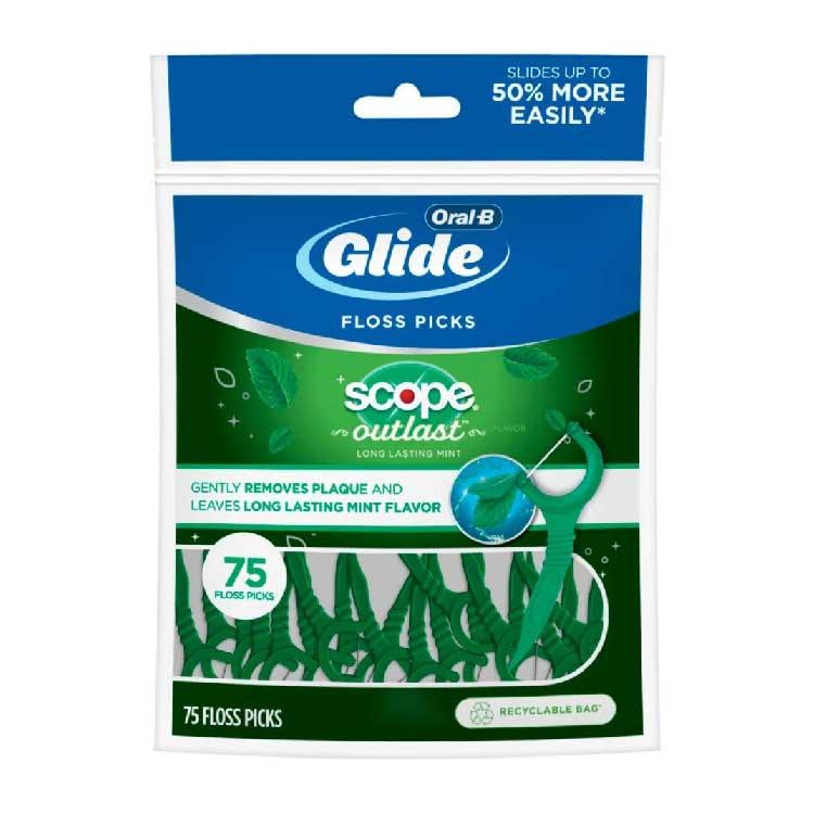 Oral-B Glide Floss Picks, Scope Outlast (75 ct., 4 pk.) 300 ct