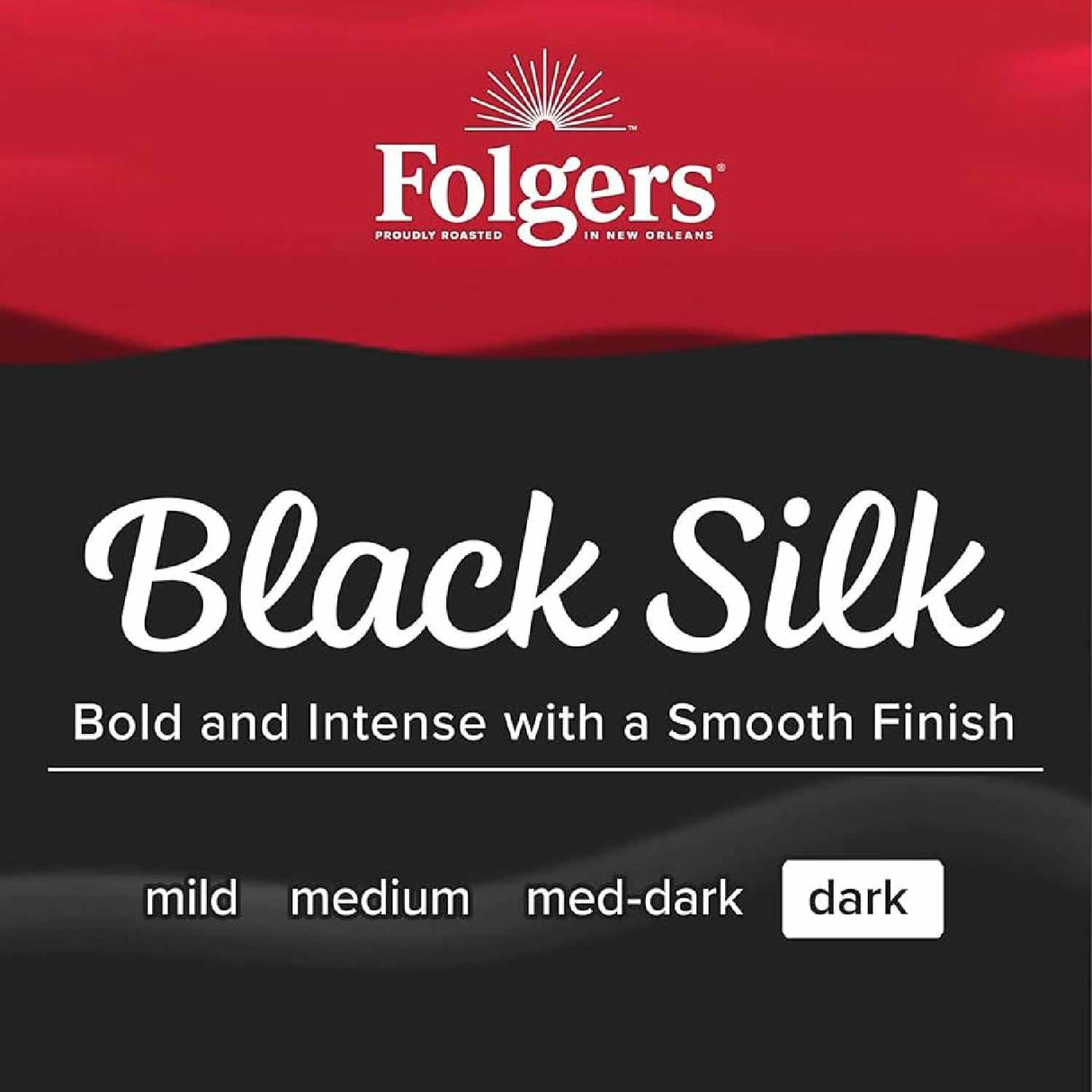 Folgers Dark Roast Ground Coffee, Black Silk, 40.3 oz