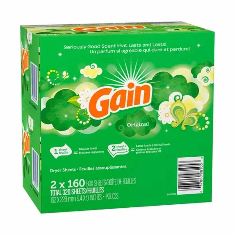 Gain - Dryer Sheets, Original - 320 Ct