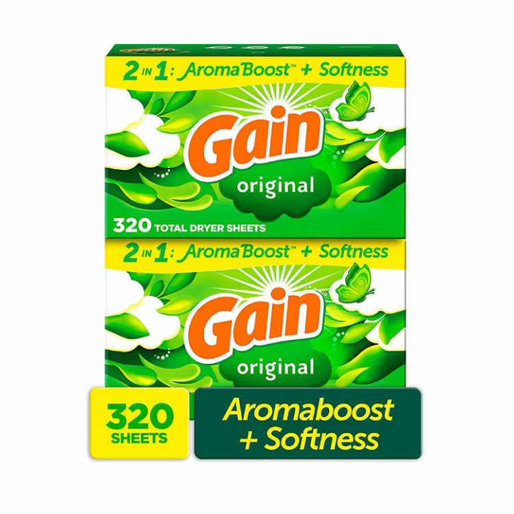 Gain - Dryer Sheets, Original - 320 Ct