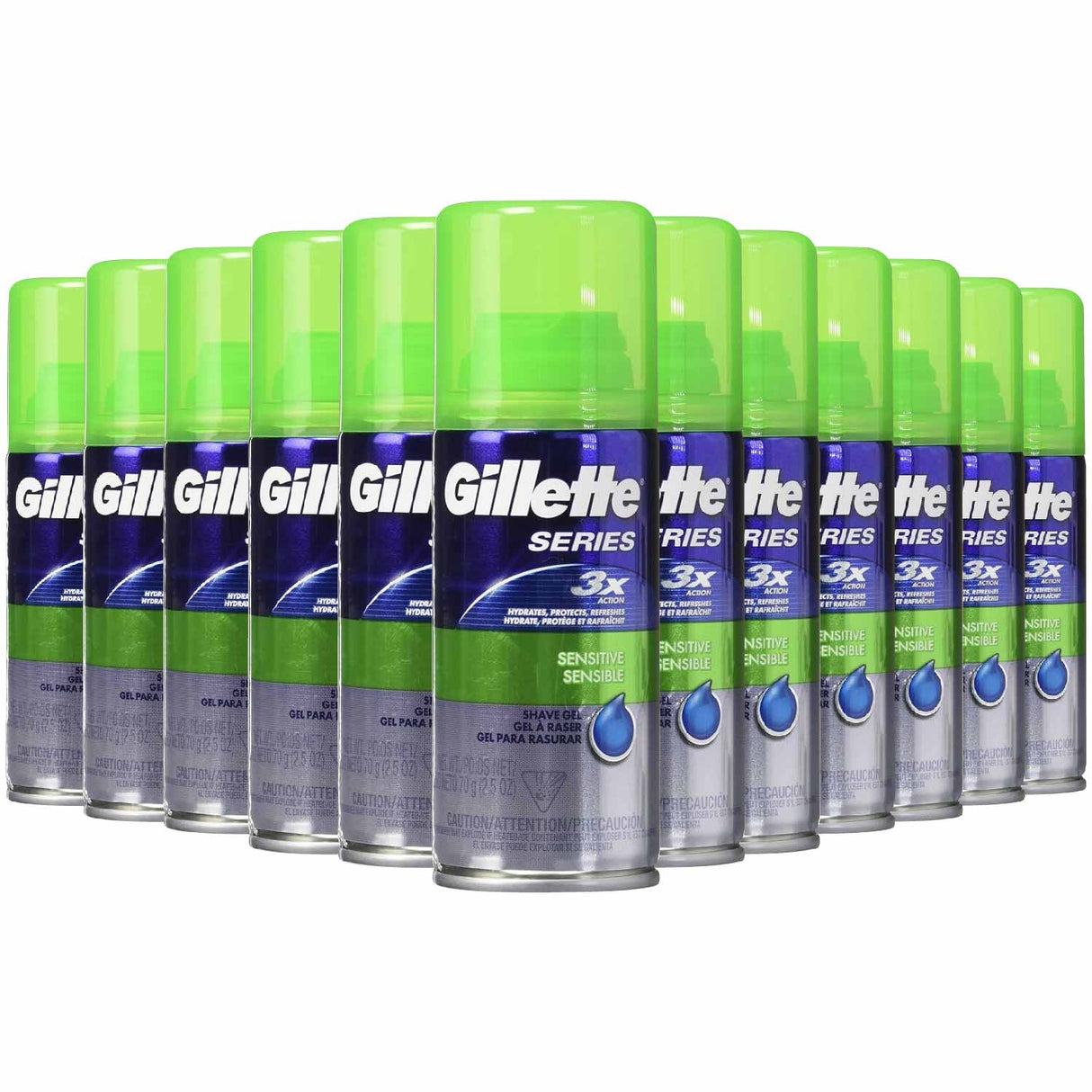 Gillette Series Shave Sensitive Skin Gel - 2.5 oz ea - 24 Pack