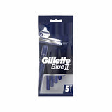 Gillette Blue II  Chromium Coating Long Lasting Blades Disposable Razors Bulk 5 ct (ea) - 24 Packs