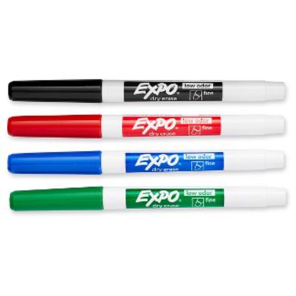 Expo 4 ct Dry Erase Markers Fine Tip Multicolored - 12 Pack